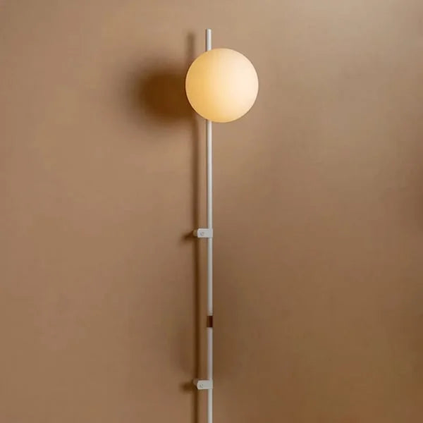 Alba Modern White Globe Glass Shade Wall Sconce Plug in - view 8