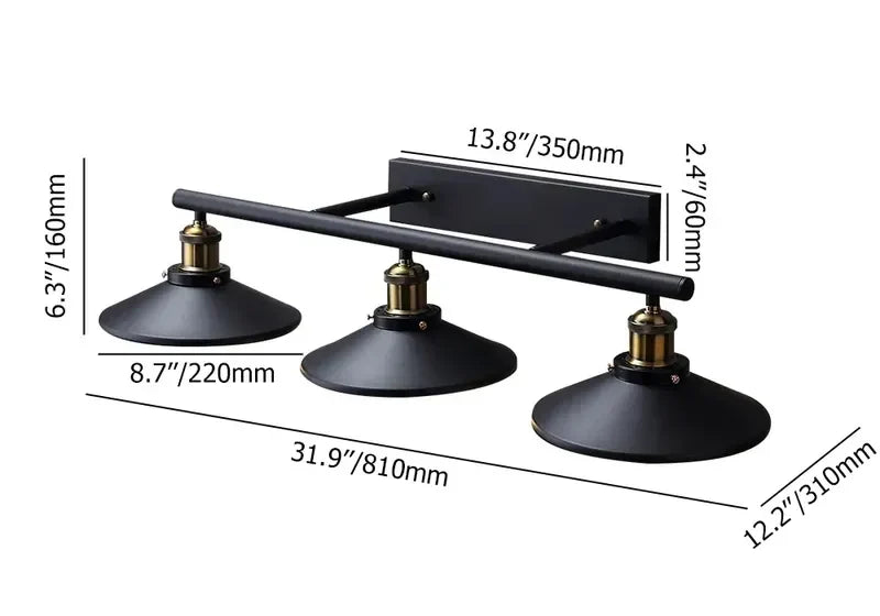 Tray Black Metal Linear Modern Industrial Wall Sconces - view 12