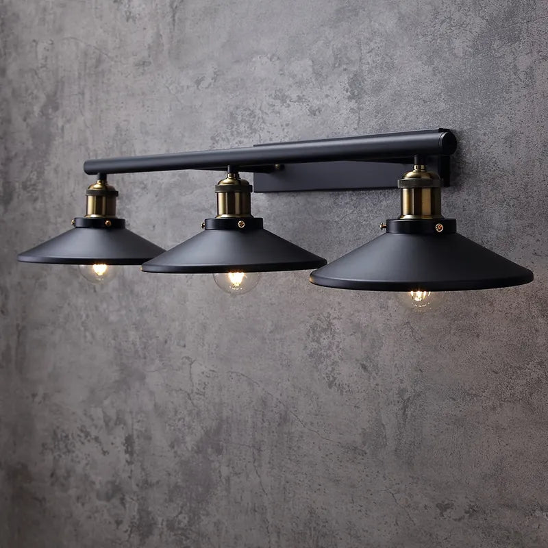 Tray Black Metal Linear Modern Industrial Wall Sconces - view 3