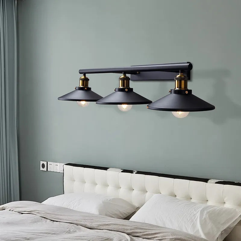 Tray Black Metal Linear Modern Industrial Wall Sconces - view 5