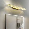 Glam Gold Metal & Crystal LED Bathroom Wall Sconces - view 1