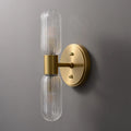 Gold 2-Light Clear Glass Lampshade Modern Gold Wall Sconces - view 1