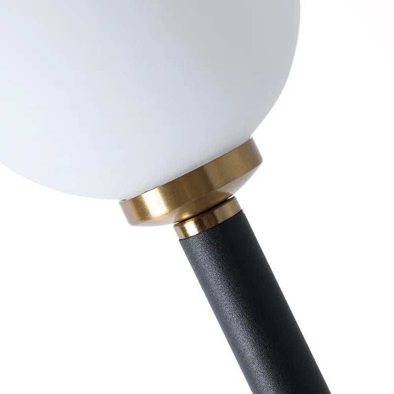 Willow Modern Black And Opal Glass 9-Light Floor Lamp With Led Lights - view 5