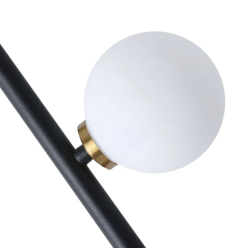 Willow Modern Black And Opal Glass 9-Light Floor Lamp With Led Lights - view 6