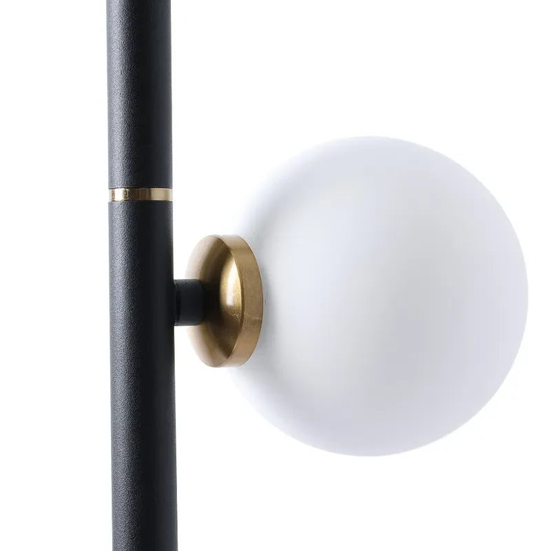 Willow Modern Black And Opal Glass 9-Light Floor Lamp With Led Lights - view 7
