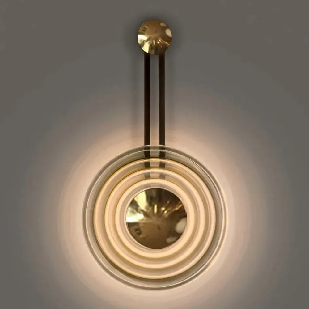 Mid-Century Decorative Round LED Rustic Wall Sconces - view 1