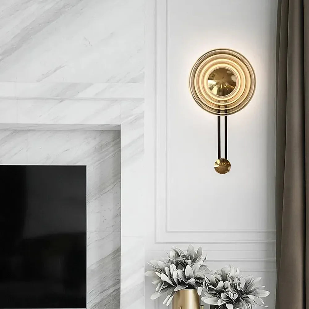 Mid-Century Decorative Round LED Rustic Wall Sconces - view 2