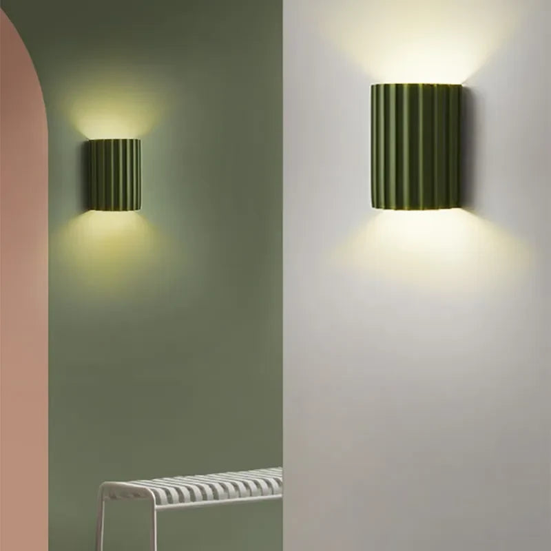 Green Half-Circle Resin 2-Light Modern Wall Sconces - view 2