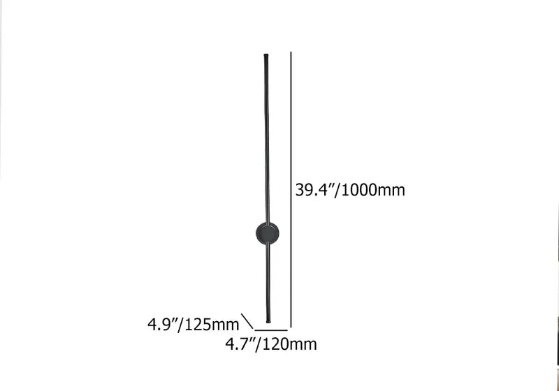 Black Minimalist Long Strip Linear LED Wall Lighting - view 6
