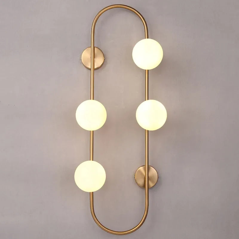 Oblong Hanging Rod Glass Globe Modern Indoor Wall Sconces - view 1