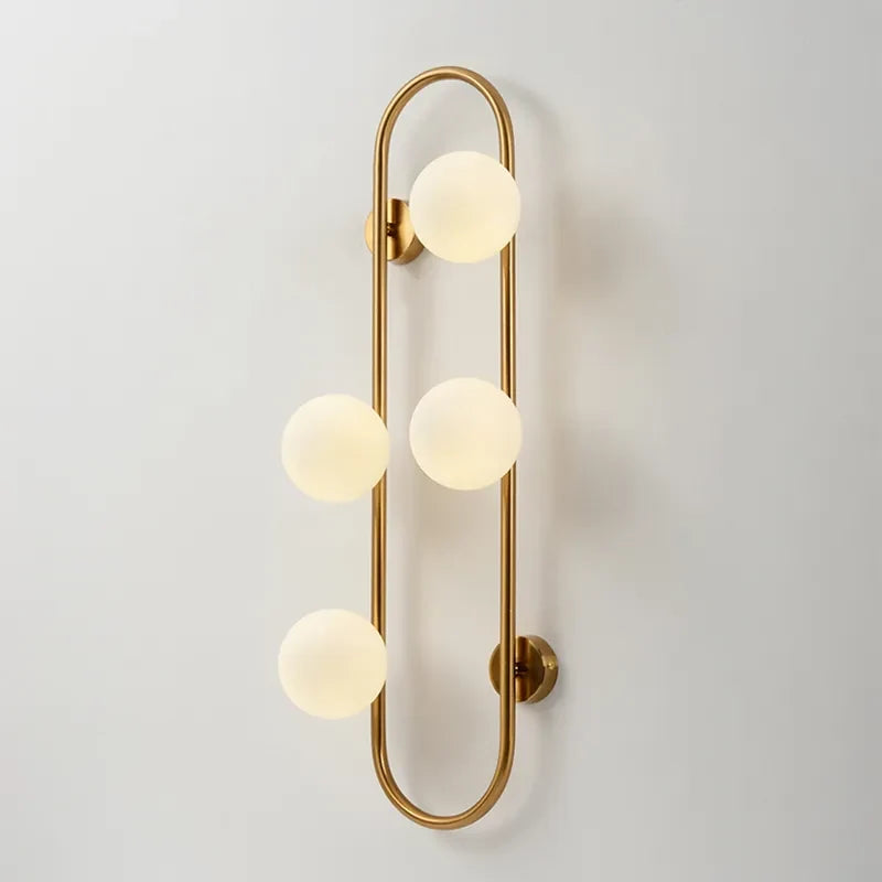 Oblong Hanging Rod Glass Globe Modern Indoor Wall Sconces - view 6