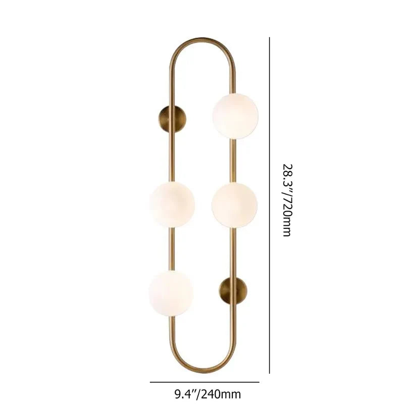 Oblong Hanging Rod Glass Globe Modern Indoor Wall Sconces - view 7