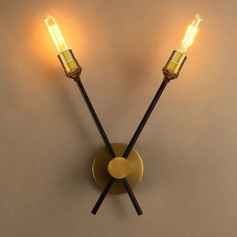 Retro Rotating Elongated Torch Candle Wall Sconces - view 1