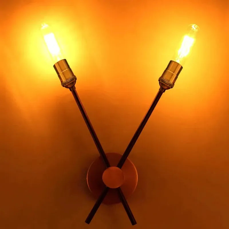 Retro Rotating Elongated Torch Candle Wall Sconces - view 2