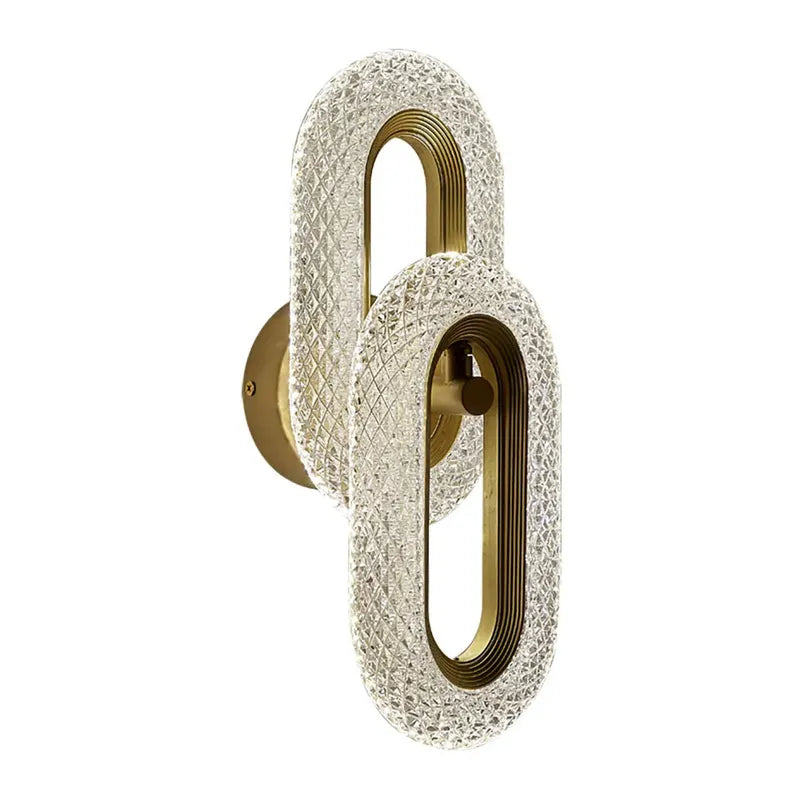 Art Deco Gold Wall Sconce And Clear Shade LED Modern Ring - view 6