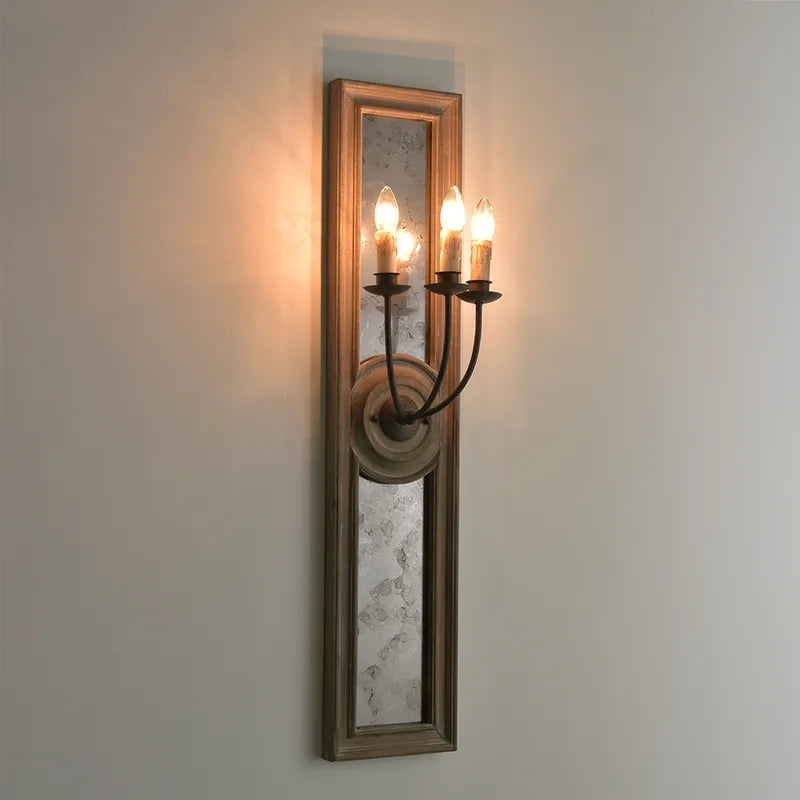 French Candle 3-Light Mirrored Candle Wall Sconces - view 1