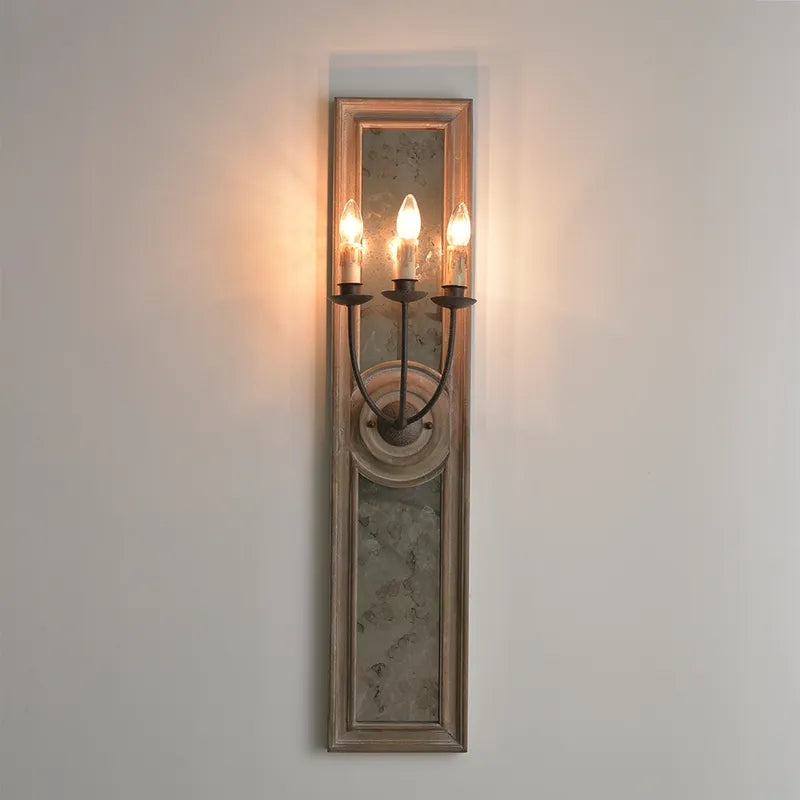 French Candle 3-Light Mirrored Candle Wall Sconces - view 2