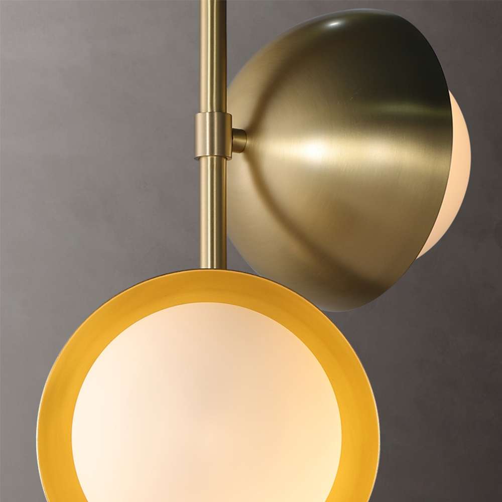 Verena Luxury Brass And Opal Glass Linear Chandelier - view 6