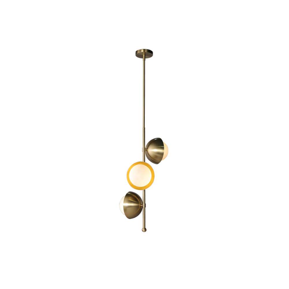 Verena Luxury Brass And Opal Glass Linear Chandelier - view 8