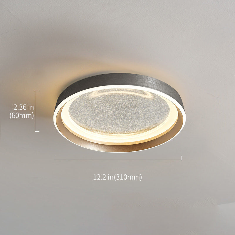 Milea Dimmable Gold Clear Glass Round LED Ceiling Lights - view 10