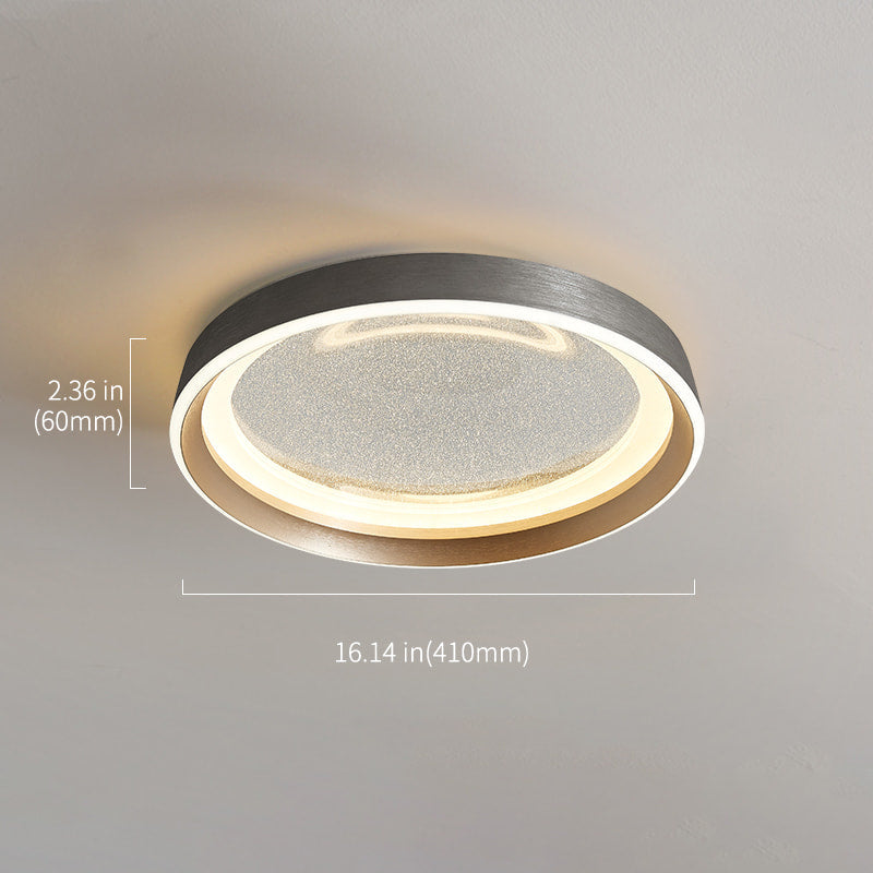 Milea Dimmable Gold Clear Glass Round LED Ceiling Lights - view 11