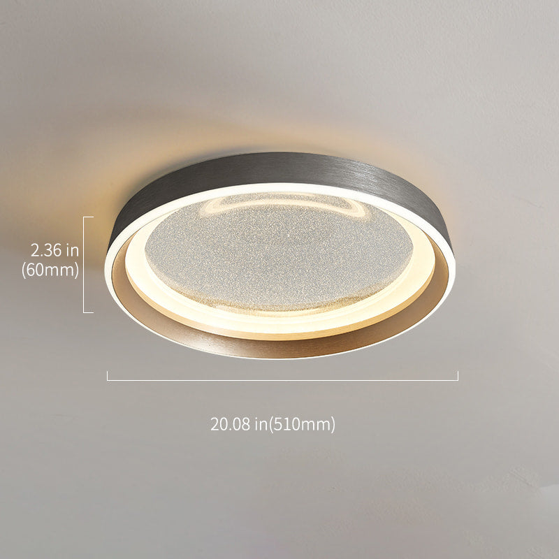 Milea Dimmable Gold Clear Glass Round LED Ceiling Lights - view 12