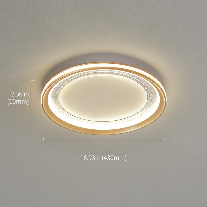 Milea Dimmable Gold Clear Glass Round LED Ceiling Lights - view 14