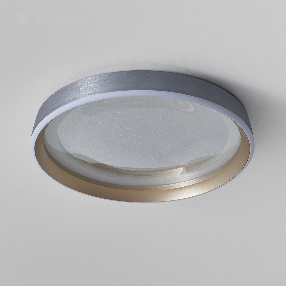 Milea Dimmable Gold Clear Glass Round LED Ceiling Lights - view 2