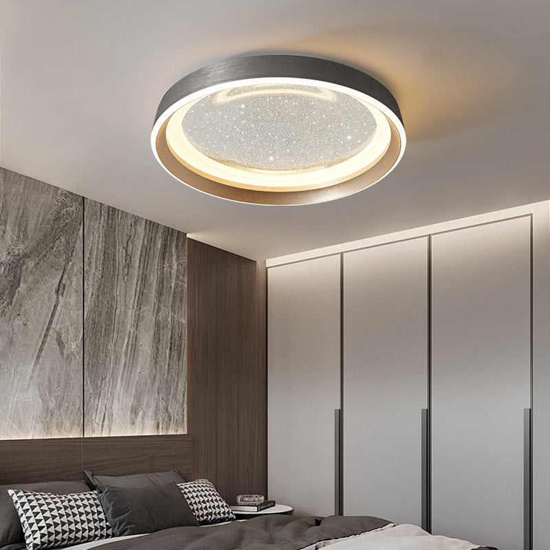 Milea Dimmable Gold Clear Glass Round LED Ceiling Lights - view 3