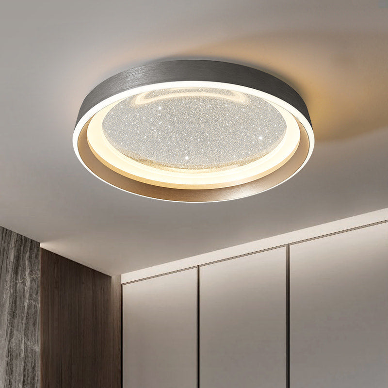 Milea Dimmable Gold Clear Glass Round LED Ceiling Lights - view 5