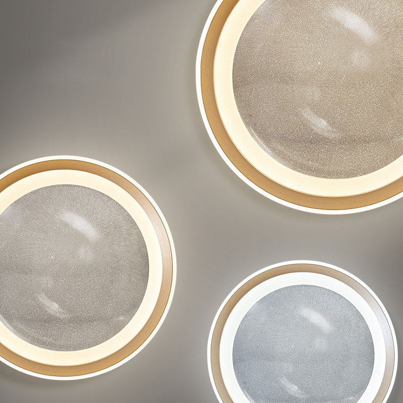 Milea Dimmable Gold Clear Glass Round LED Ceiling Lights - view 6