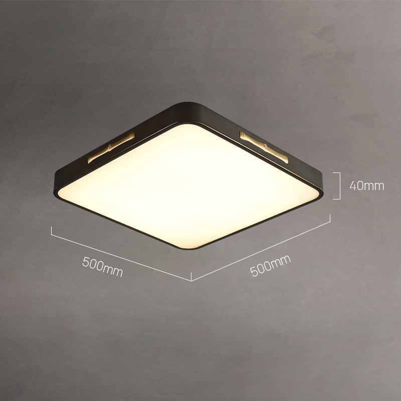 Pan Brass Black Minimalist Square LED Ceiling Lights - view 10