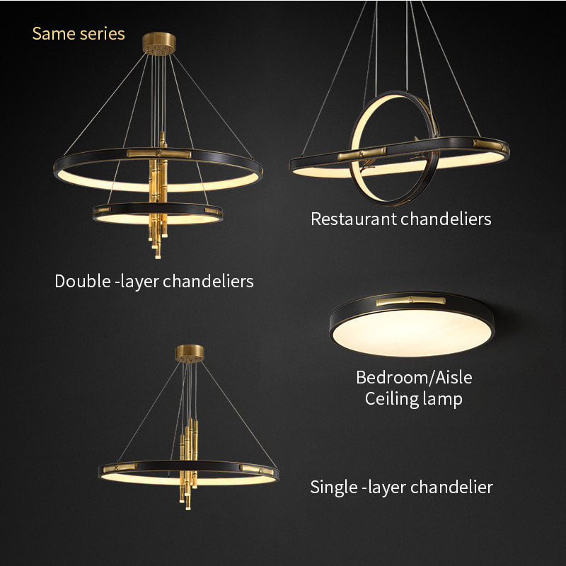 Pan Brass Black Minimalist Square LED Ceiling Lights - view 11