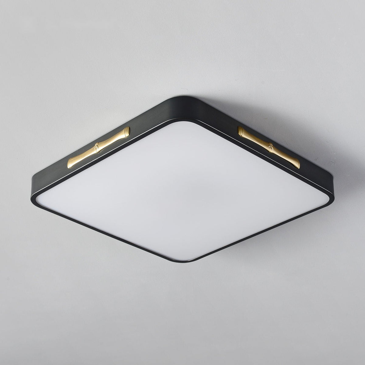 Pan Brass Black Minimalist Square LED Ceiling Lights - view 2