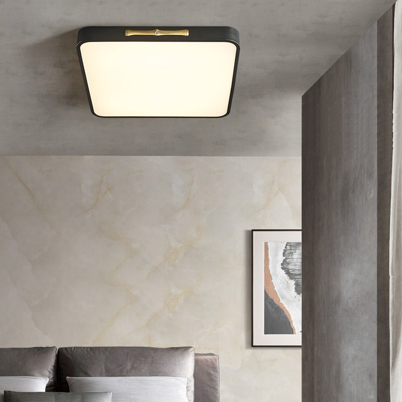Pan Brass Black Minimalist Square LED Ceiling Lights - view 4
