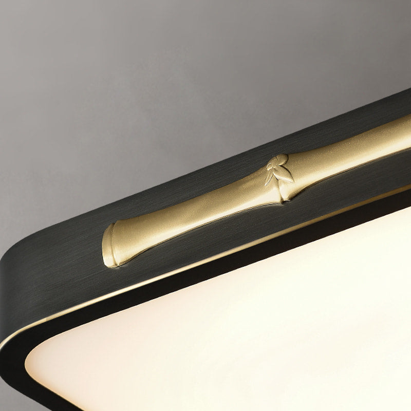 Pan Brass Black Minimalist Square LED Ceiling Lights - view 5