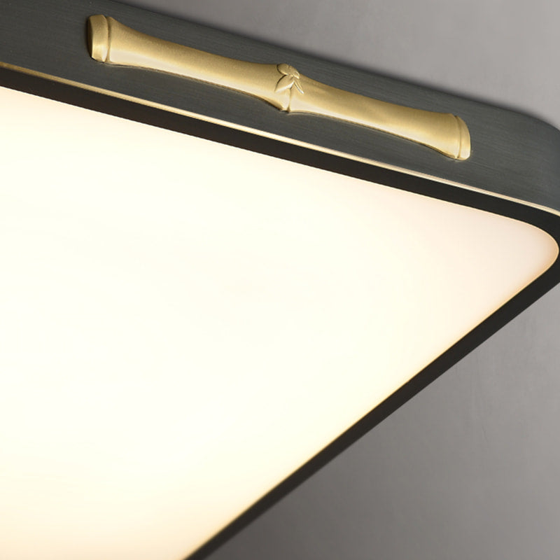 Pan Brass Black Minimalist Square LED Ceiling Lights - view 6