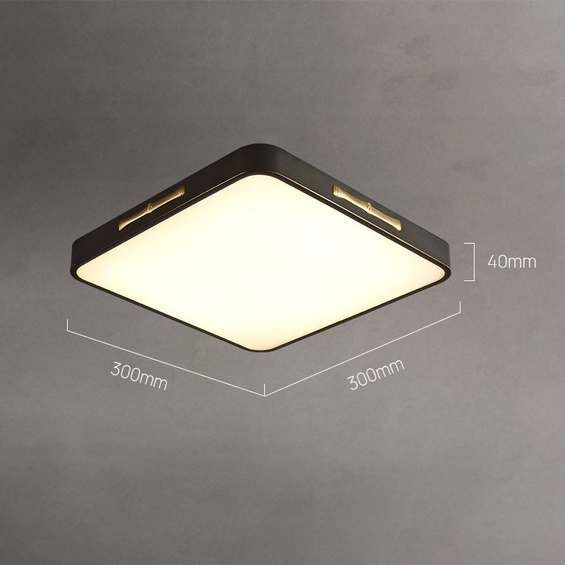 Pan Brass Black Minimalist Square LED Ceiling Lights - view 8