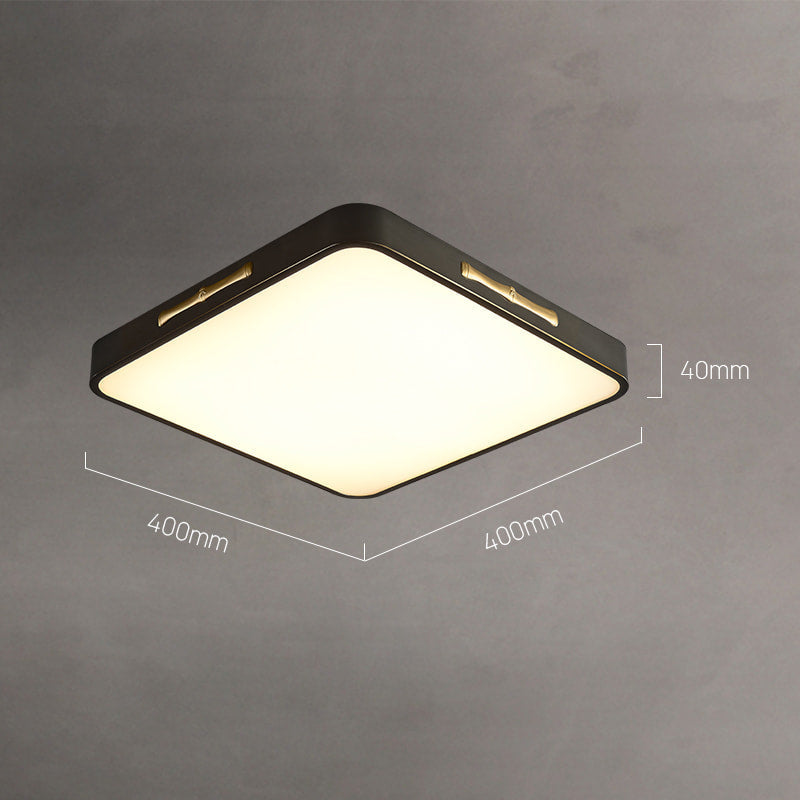 Pan Brass Black Minimalist Square LED Ceiling Lights - view 9
