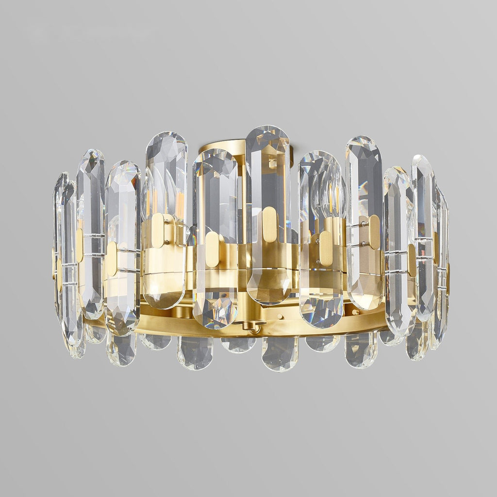 Aged Brass 6-Light 19'' Dia Clear Crystal Ceiling Lights - view 2