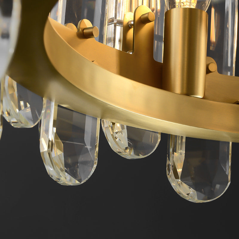 Aged Brass 6-Light 19'' Dia Clear Crystal Ceiling Lights - view 6