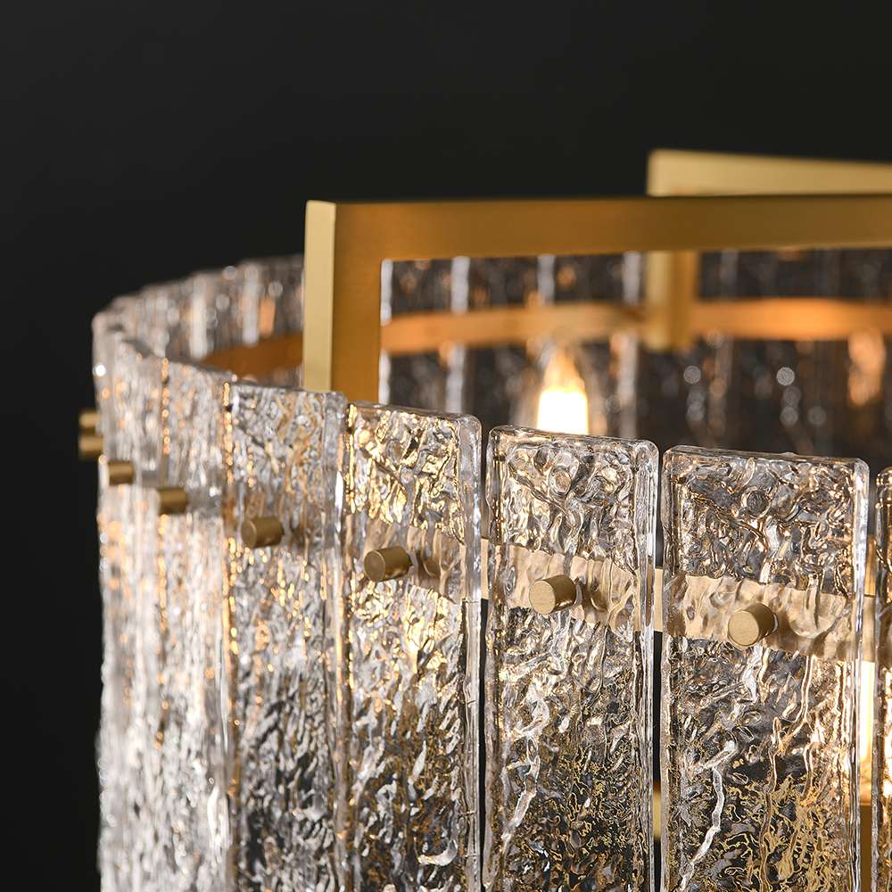 Harston Modern Brass Clear Crystal Round Chandelier - view 6