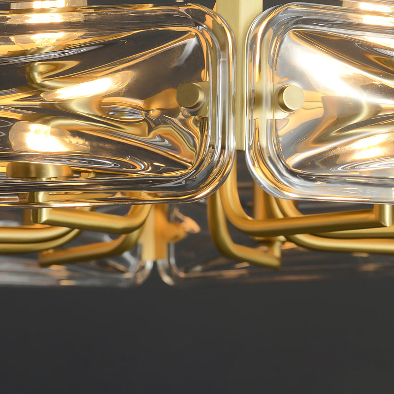 Nordic Luxury Brass Clear Glass Hexagon Ceiling Lights - view 6