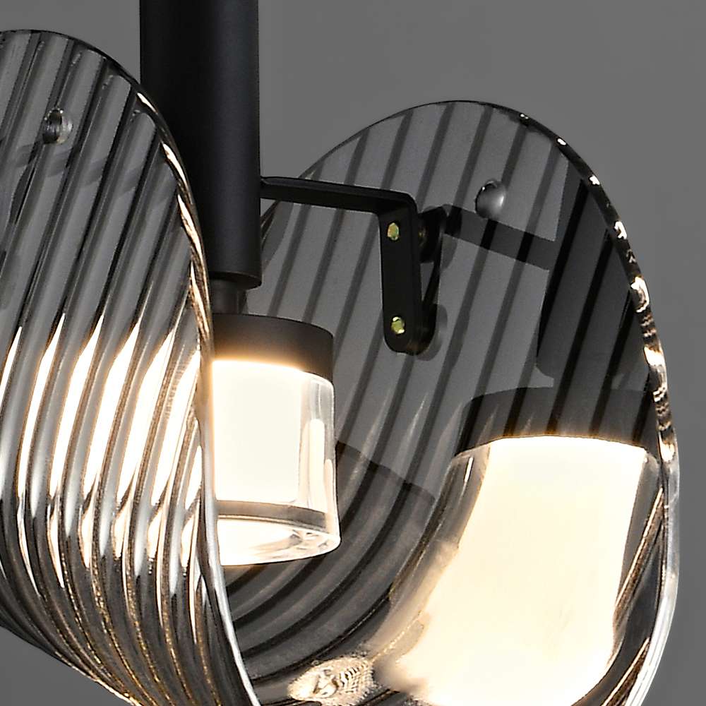 Vertigo Nova LED Black Glass Pendant Light for Kitchen Island - view 4