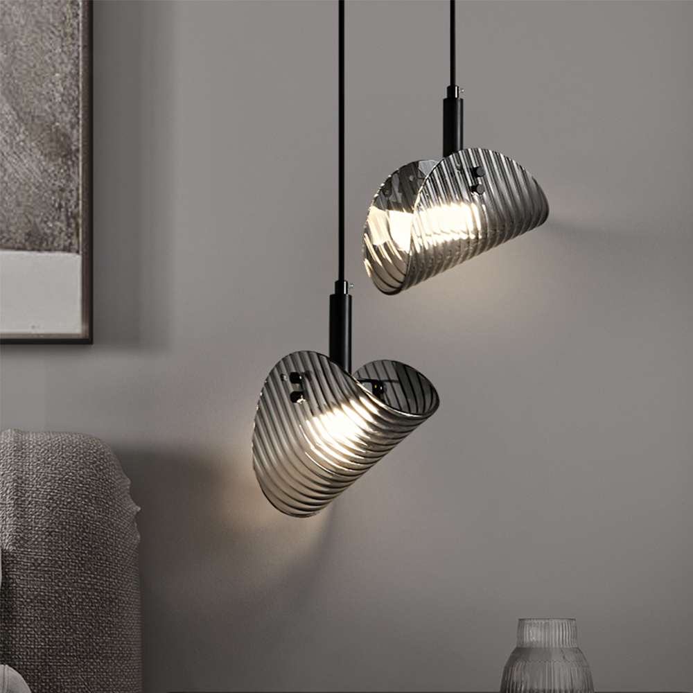 Vertigo Nova LED Black Glass Pendant Light for Kitchen Island - view 7