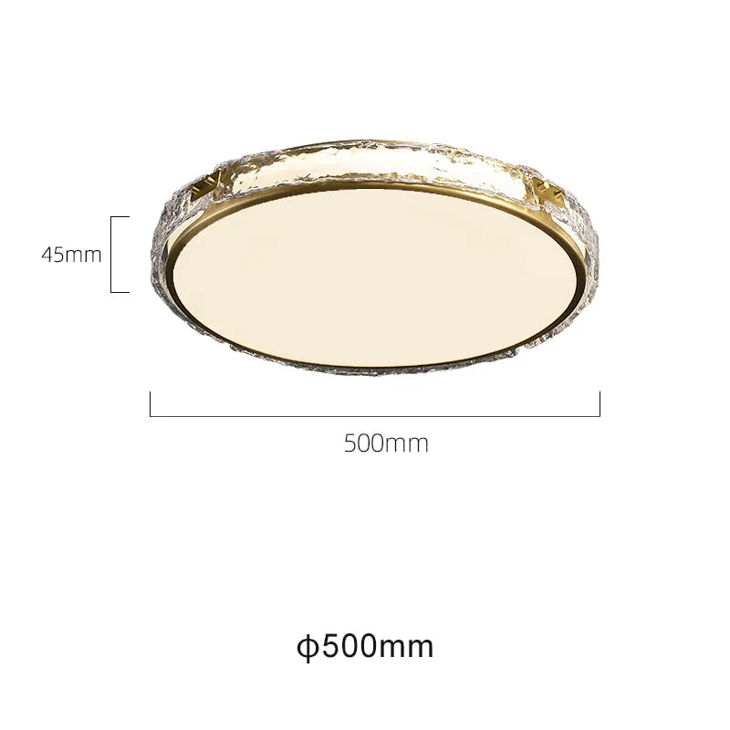 Modern Clear Glass Shade LED Brass Round Ceiling Lights - view 10