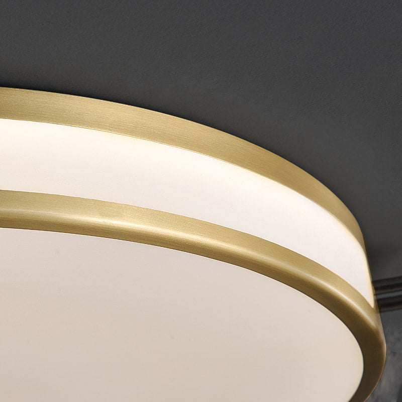 Modern Clear Glass Shade LED Brass Round Ceiling Lights - view 5
