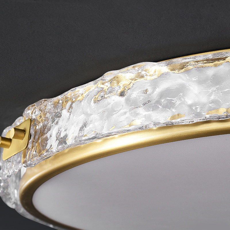 Modern Clear Glass Shade LED Brass Round Ceiling Lights - view 6