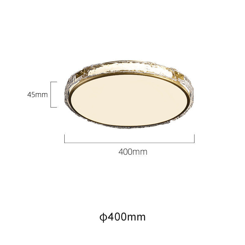 Modern Clear Glass Shade LED Brass Round Ceiling Lights - view 9
