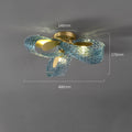 Multi-Light Blue and Gold Glass Rope Chandelier - view 11